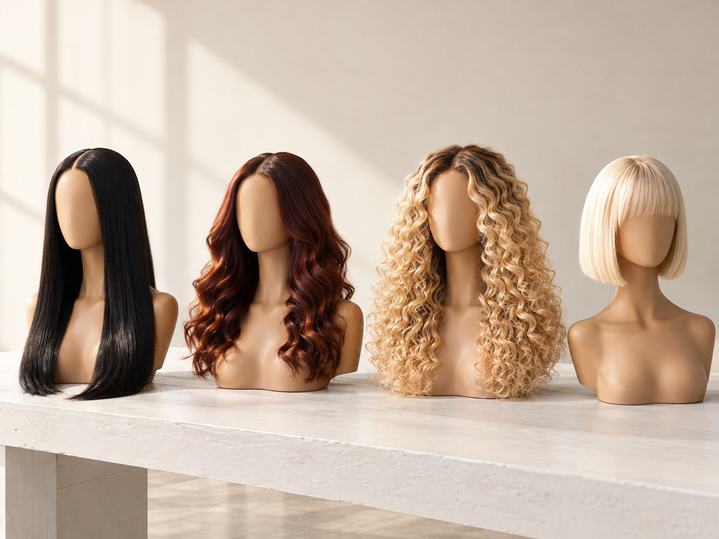 Modèle portant des extensions raw hair